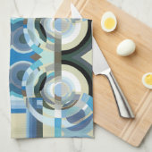 ヴィンテージアールデコポチョアジャズ幾何学模様 キッチンタオル