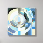 ヴィンテージアールデコポチョアジャズ幾何学模様 キャンバスプリント (正面)