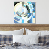 ヴィンテージアールデコポチョアジャズ幾何学模様 キャンバスプリント (インサイチュ (寝室))