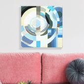 ヴィンテージアールデコポチョアジャズ幾何学模様 キャンバスプリント (インサイチュ (リビング))