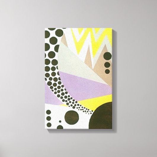 ヴィンテージアールデコポチョアジャズ幾何学模様 キャンバスプリント (正面)