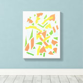 ヴィンテージアールデコポチョアジャズ幾何学模様 キャンバスプリント (インサイチュ (ウッドフロア))