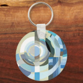 ヴィンテージアールデコポチョアジャズ幾何学模様 キーホルダー (裏面)