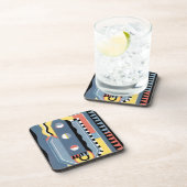 ヴィンテージアールデコポチョアジャズ幾何学模様 コースター (右側)