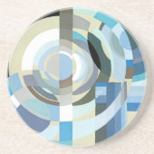 ヴィンテージアールデコポチョアジャズ幾何学模様 コースター (正面)