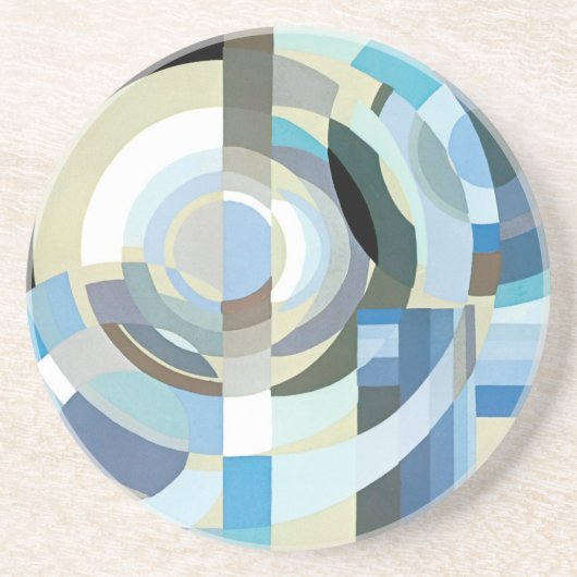 ヴィンテージアールデコポチョアジャズ幾何学模様 コースター (正面)