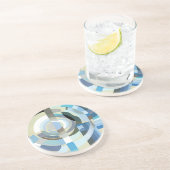 ヴィンテージアールデコポチョアジャズ幾何学模様 コースター (側面)