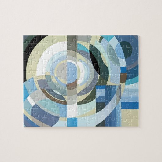 ヴィンテージアールデコポチョアジャズ幾何学模様 ジグソーパズル (横)