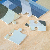 ヴィンテージアールデコポチョアジャズ幾何学模様 ジグソーパズル (側面)