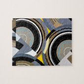 ヴィンテージアールデコポチョアジャズ幾何学模様 ジグソーパズル (横)