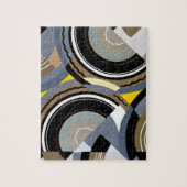 ヴィンテージアールデコポチョアジャズ幾何学模様 ジグソーパズル (縦)