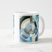 ヴィンテージアールデコポチョアジャズ幾何学模様 ジャンボコーヒーマグカップ (正面右)