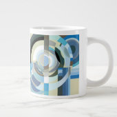 ヴィンテージアールデコポチョアジャズ幾何学模様 ジャンボコーヒーマグカップ (右)