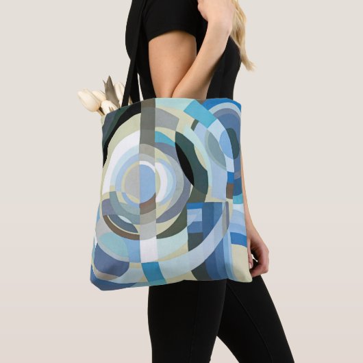 ヴィンテージアールデコポチョアジャズ幾何学模様 トートバッグ (クローズアップ)