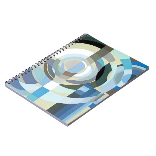 ヴィンテージアールデコポチョアジャズ幾何学模様 ノートブック (左側)