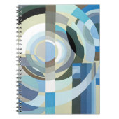 ヴィンテージアールデコポチョアジャズ幾何学模様 ノートブック (正面)