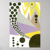 ヴィンテージアールデコポチョアジャズ幾何学模様 ポスター (正面)