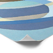 ヴィンテージアールデコポチョアジャズ幾何学模様 ポスター (角)