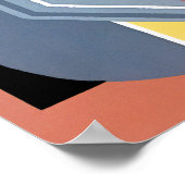 ヴィンテージアールデコポチョアジャズ幾何学模様 ポスター (角)