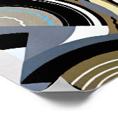 ヴィンテージアールデコポチョアジャズ幾何学模様 ポスター (角)