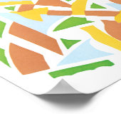 ヴィンテージアールデコポチョアジャズ幾何学模様 ポスター (角)