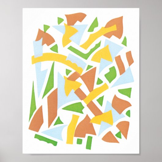 ヴィンテージアールデコポチョアジャズ幾何学模様 ポスター (正面)