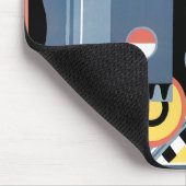 ヴィンテージアールデコポチョアジャズ幾何学模様 マウスパッド (コーナー)