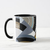ヴィンテージアールデコポチョアジャズ幾何学模様 マグカップ (左)