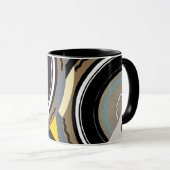 ヴィンテージアールデコポチョアジャズ幾何学模様 マグカップ (正面右)