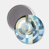 ヴィンテージアールデコポチョアジャズ幾何学模様 マグネット (正面/裏面)