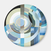 ヴィンテージアールデコポチョアジャズ幾何学模様 マグネット (正面)