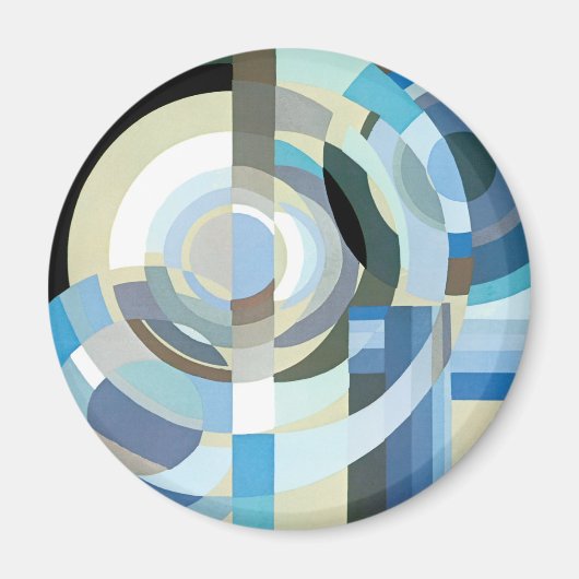 ヴィンテージアールデコポチョアジャズ幾何学模様 マグネット (正面)