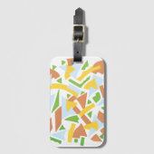 ヴィンテージアールデコポチョアジャズ幾何学模様 ラゲッジタグ (正面縦)