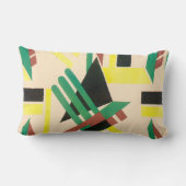 ヴィンテージアールデコポチョアジャズ幾何学模様 ランバークッション (裏面)