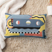 ヴィンテージアールデコポチョアジャズ幾何学模様 ランバークッション (ブランケット)