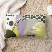 ヴィンテージアールデコポチョアジャズ幾何学模様 ランバークッション (ブランケット)