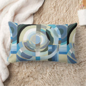 ヴィンテージアールデコポチョアジャズ幾何学模様 ランバークッション (ブランケット)