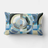 ヴィンテージアールデコポチョアジャズ幾何学模様 ランバークッション (正面)