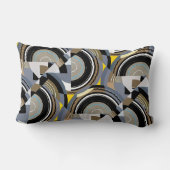 ヴィンテージアールデコポチョアジャズ幾何学模様 ランバークッション (裏面)