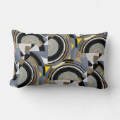 ヴィンテージアールデコポチョアジャズ幾何学模様 ランバークッション (正面)