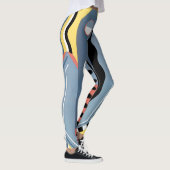 ヴィンテージアールデコポチョアジャズ幾何学模様 レギンス (右)