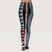 ヴィンテージアールデコポチョアジャズ幾何学模様 レギンス (裏面)