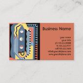 ヴィンテージアールデコポチョアジャズ幾何学模様 名刺 (正面)