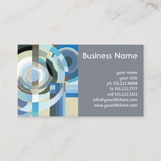 ヴィンテージアールデコポチョアジャズ幾何学模様 名刺 (正面)