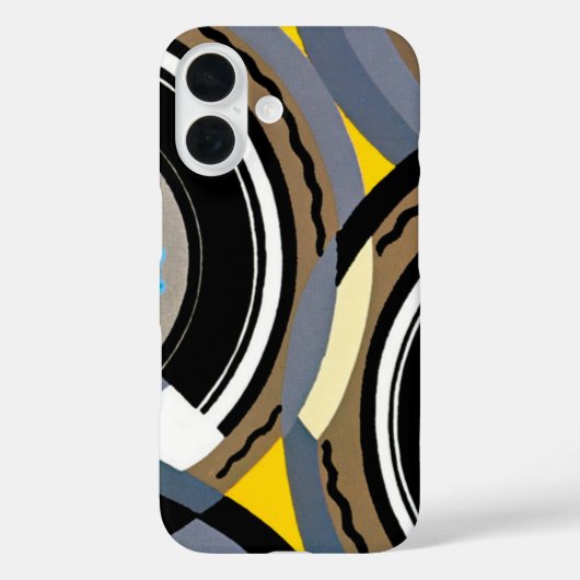 ヴィンテージアールデコポチョアジャズ幾何学模様 Case-Mate iPhoneケース (裏面)