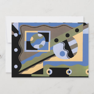 ヴィンテージアールデコポチョワールJazz Cubismパターン