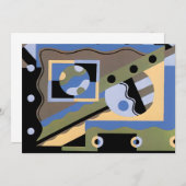 ヴィンテージアールデコポチョワールJazz Cubismパターン (正面/裏面)