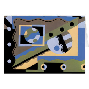 ヴィンテージアールデコポチョワールJazz Cubismパターン