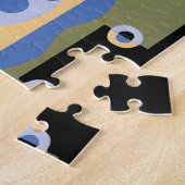 ヴィンテージアールデコポチョワールJazz Cubismパターン ジグソーパズル (側面)