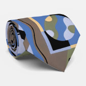ヴィンテージアールデコポチョワールJazz Cubismパターン ネクタイ (ロール)